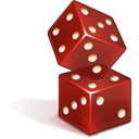 Casino, dice Black icon