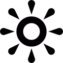 Sunny, Sunshine, weather, sunlight Black icon