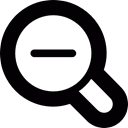 magnifying, Magnifier, zoom, glass, out, Tools And Utensils Black icon
