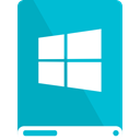 windows, drive, Cyan, White DarkTurquoise icon