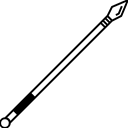 line, weapon, lance, creative Black icon