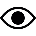 Eye, Eyes, look, watch, interface, watching Black icon