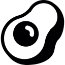 cutted, Fruit, Guacamole, fruits, seed, food, flavour Black icon
