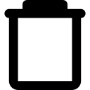 Empty, Container, Bin, Trash Black icon
