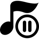 Control, Controls, player, Pause, music, button, players, buttons, Note Black icon