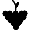 Fruit, Leaf, fruits, Grapes, food, grape, Stem, Grape Fruit Black icon