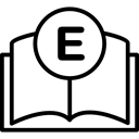 symbol, E-books, Books, Circle, outline, Book, E-book, interface, reading, Circular Black icon
