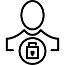 interface, security, symbol, padlock, Seo Full, person, secure Black icon