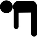 Man, Silhouette, men, pose, sports, exercise, Stretching, Posture, Humanpictos, male Black icon