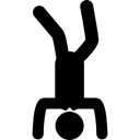 Exercising, sport, exercise, Sportive, Posture, sports, inverted, pose, Humanpictos, Man Black icon