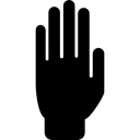 Silhouette, Gestures, stop, Hands, Hand, Gesture, Hands Icons, shape Black icon