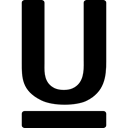 underline, Text, write, Letter, button, Character, interface, underlined Black icon
