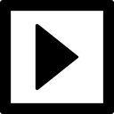 square, play, button, triangle, Control, Multimedia, interface Black icon