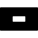Rectangle, sign, interface, button, Minus, Rectangular Black icon