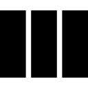 three, Design, layout, columns, interface Black icon