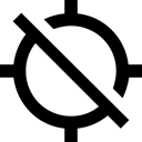 interface, Gps, Disabled, disable, location, off, turn off Black icon