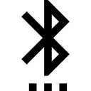 settings, interface, preferences, Bluetooth, Options Black icon