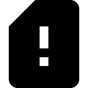 exclamation mark, card, problem, interface, Sim card Black icon