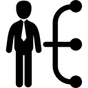 Businessman, items, people, points, Diagram, scheme Black icon