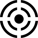 Shooting Target, Gun Target, Circular Target, sniper, targeting, weapons, Target Black icon