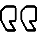 inverted commas, Text Lines, Text, shapes, texts, Text Format Black icon