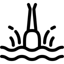 Dive, Diving, Swimming Pool, Summertime, swimmer, summer, sports Black icon