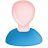 Man, Bald, Human, White, profile, people, Blue, Account, male, person, user, member MistyRose icon