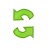 Arrow, double, Anticlockwise YellowGreen icon