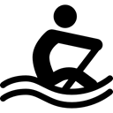 oak, Boat, Caone, Olympics, sports Black icon