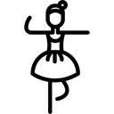 Artistic, dancer, people, Ballet, Dancing, Scenic, Art Black icon