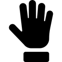 sign, Salutation, fingers, stop, Gestures Black icon