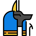 god, Anubis, Egyptian, Mythology, Pagan, Avatar Black icon