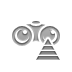 pyramid, Binoculars Gray icon