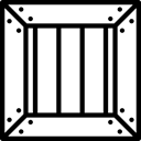 transport, Delivery, wooden, crate, wood Black icon