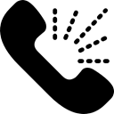 Telephone Call, phone, phone call, telephone, interface, ringing Black icon