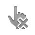 cross, point, Hand Gray icon
