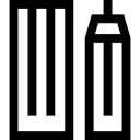 Restaurant, Skyscrapper, Coffee Shop, Business, store, buildings Black icon