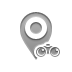 Binoculars, location Gray icon