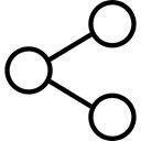share, social media, interface, Circles, connector, Multimedia, shapes, social network Black icon