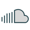 network, sound, storage, Brand, Cloud, share Black icon