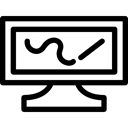 Computer, television, Tv, monitor, technology, screen Black icon