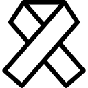 Ribbon, medical, Healthcare And Medical, Solidarity, Aids Black icon