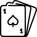 poker, Heart, gaming, gambling, Cards, Casino Black icon