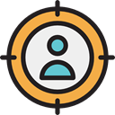Seo And Web, Target, Aim, shooting, weapons, sniper Black icon