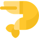 Food And Restaurant, Prawn, Sea Life, Animals, Crustacean, sea, Aquarium Gold icon