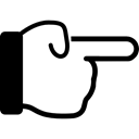Symbology, right, Direction, point, directional, Pointing, Hand, Finger, Arrows Black icon