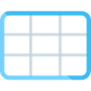 Design, table, Grid, ui, Rectangles, Edit Tools Black icon