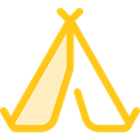 nature, Camping, Forest, Tent, Holidays, woods, rural Black icon