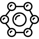 medical, education, Cells, Biology, Hexagon, Healthcare And Medical Black icon