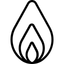 Flame, nature, Burning, danger, miscellaneous, fire, Element Black icon